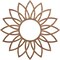Ekena Millwork Daisy Wood Fretwork Pierced Ceiling Medallion, Walnut, 18"OD x 6 1/4"ID x 3/8"T CMWP18X18X0375DAWA - alternate 1